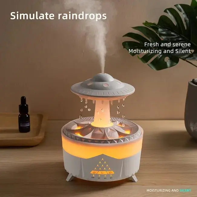 RainFlow Sanctuary™ | Biophilic Rain Cloud Humidifier & Aroma Diffuser - RainFlowWoodenUSRainFlow