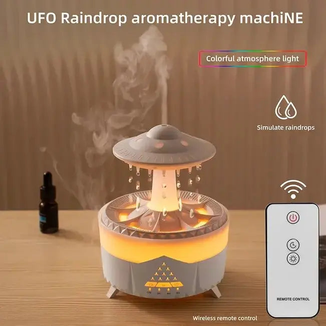 RainFlow Sanctuary™ | Biophilic Rain Cloud Humidifier & Aroma Diffuser - RainFlowWoodenUSRainFlow
